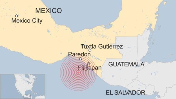 Động đất 8,1 độ richter rung chuyển Mexico, nguy cơ xảy ra sóng thần