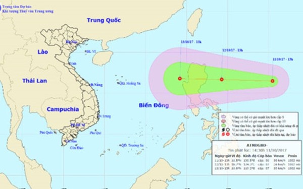 Lại tiếp tục xuất hiện áp thấp nhiệt đới trên biển Đông