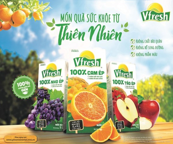 Nước trái cây Vresh 100% - Nguồn vitamin tự nhiên cho người bận rộn