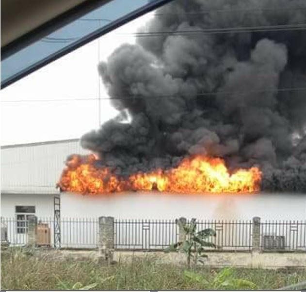 Hải Phòng: Cháy lớn tại kho sơn công ty sản xuất đế giày
