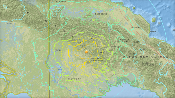 Động đất 7,6 độ Richter làm rung chuyển Papua New Guinea