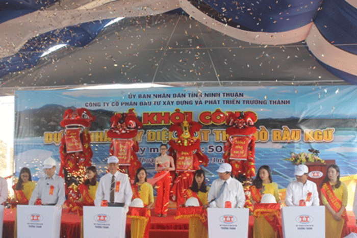 Ninh Thuận: Khởi công dự án nhà máy điện mặt trời Hồ Bầu Ngứ