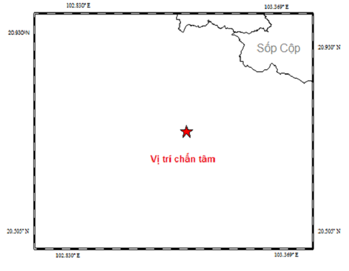 Động đất 3,7 độ Richter tại khu vực gần biên giới Việt - Lào