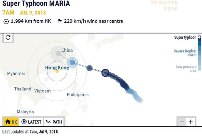 Siêu bão Maria sắp càn quét châu Á