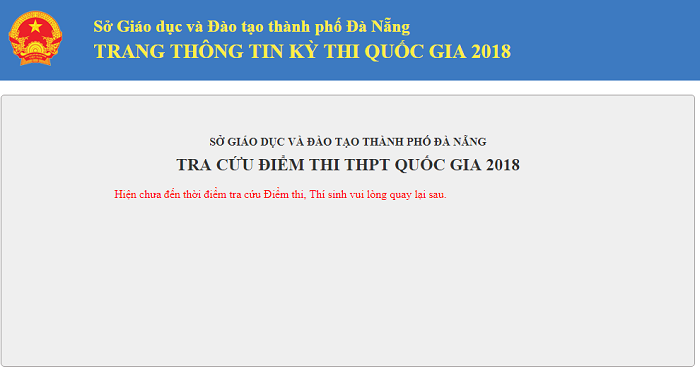 Tra cứu điểm thi THPT Quốc gia 2018 tại Đà Nẵng chính xác nhất