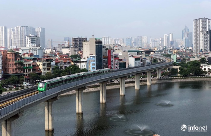 Cận cảnh tàu cao tốc trên cao Cát Linh–Hà Đông chính thức chạy thử