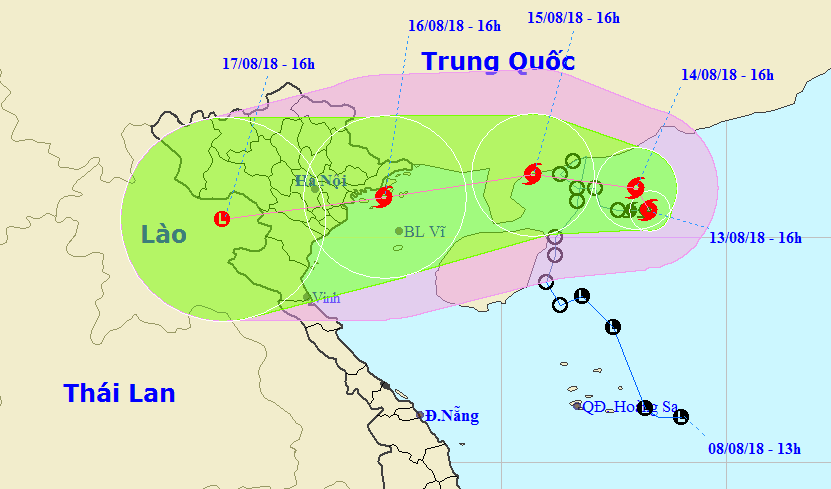 Bão số 4 có thể hướng vào vùng biển Quảng Ninh - Nam Định