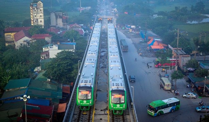 Gần Tết Nguyên đán 2019 người dân thủ đô mới được đi tàu Cát Linh-HĐ
