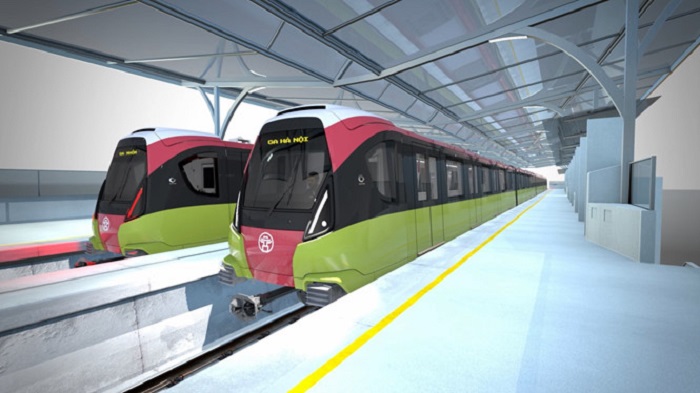 Tàu Metro Nhổn - ga Hà Nội sẽ có có vận tốc là 38 km/h