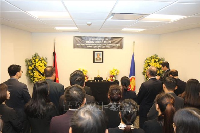Tổ chức Lễ viếng, mở sổ tang nguyên Tổng Bí thư Đỗ Mười tại LHQ