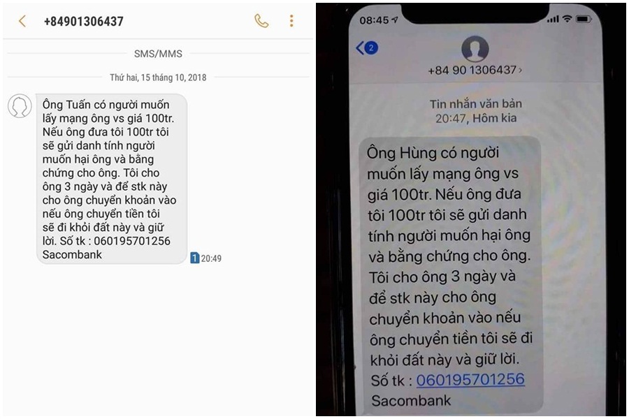 Phó chánh VP ĐBQH tỉnh Quảng Nam bị nhắn tin đe dọa và tống tiền