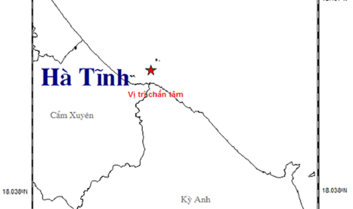 Lại xảy ra động đất ở ngoài khơi Hà Tĩnh
