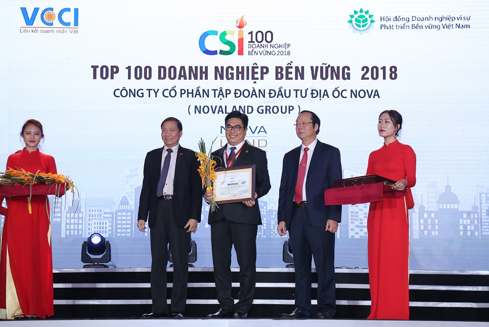 Tập đoàn Novaland: Top 100 Doanh nghiệp bền vững năm 2018