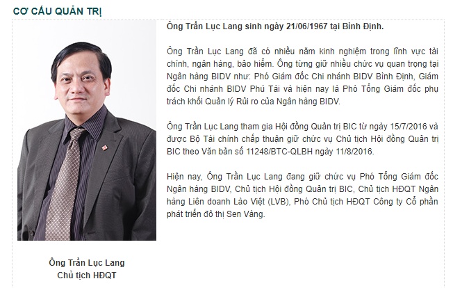 Ông Trần Lục Lang còn đương nhiệm những chức vụ gì?