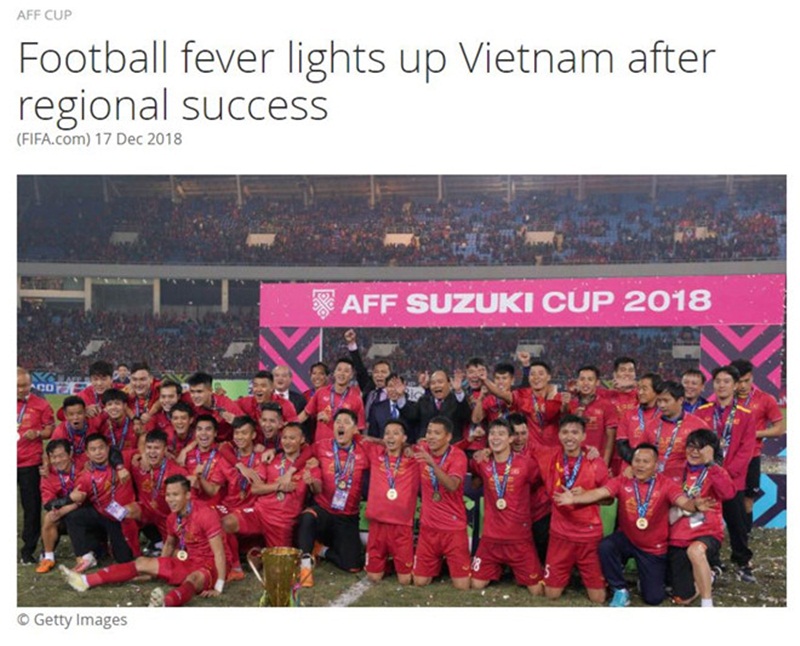FIFA:'Đây là kỷ nguyên thành công chưa từng có của bóng đá Việt Nam'