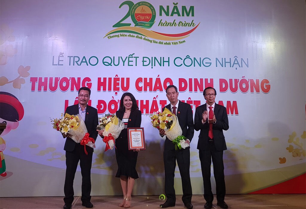 Công nhận Thương hiệu cháo dinh dưỡng lâu đời nhất Việt Nam