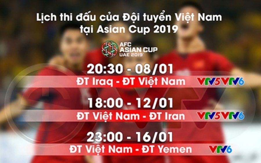 Xem trực tiếp ĐT Việt Nam - ĐT Iraq ở Asian Cup 2019