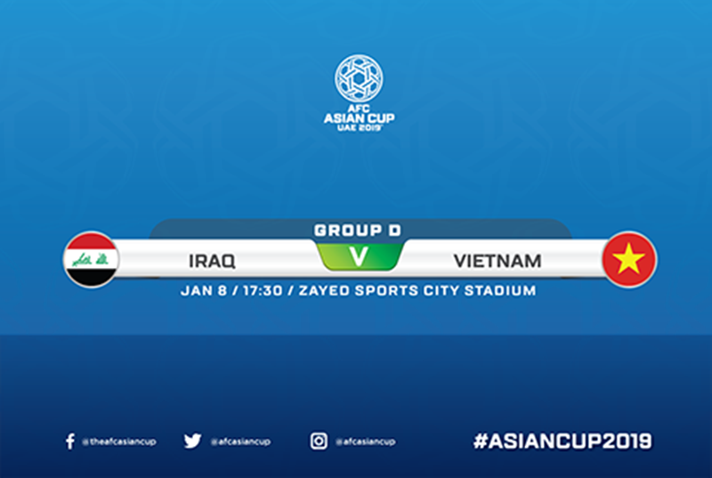 Link xem trực tiếp Việt Nam vs Iraq Bảng D Asian Cup 2019