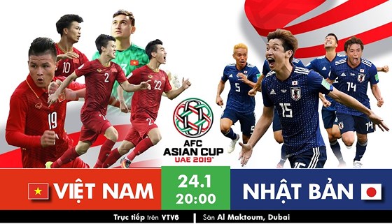 Trực tiếp Việt Nam vs Nhật Bản 20h 24/1 trên VTV5, VTV6, FPT Play