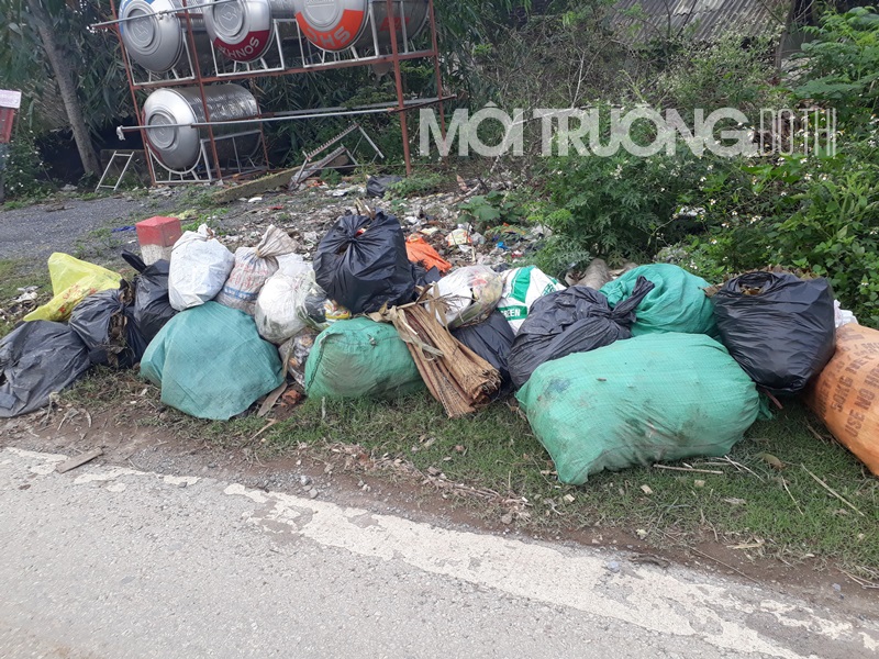 Nghệ An: Công ty thu gom 'bỏ quên' rác thải chất đống bên đường