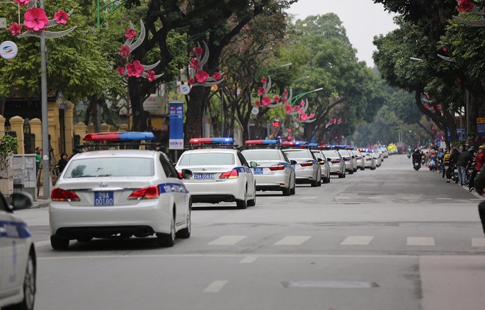 Hà Nội cấm nhiều tuyến đường phục vụ chuyến thăm Chủ tịch Triều Tiên