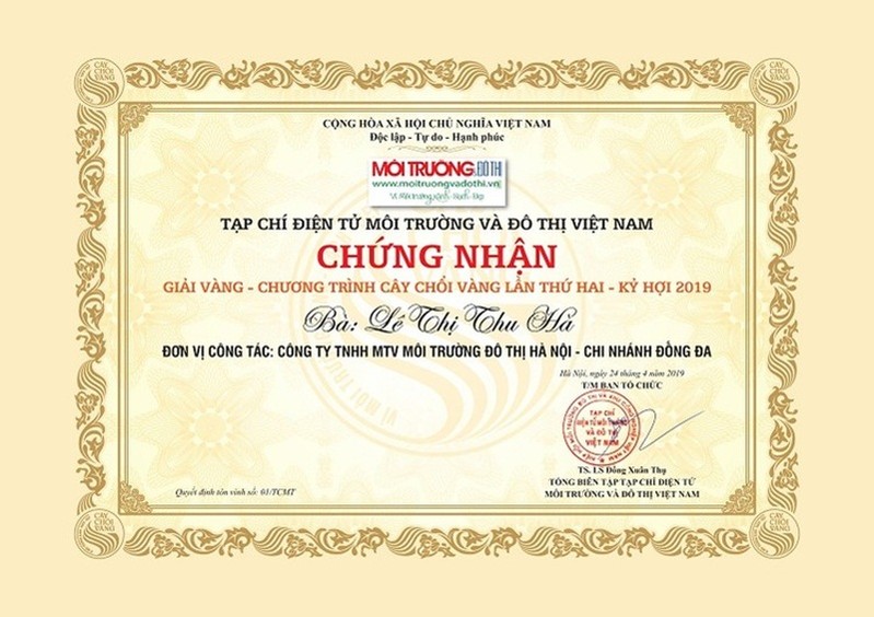Đặc cách trao tặng Cây chổi vàng 2019 cho chị Lê Thị Thu Hà