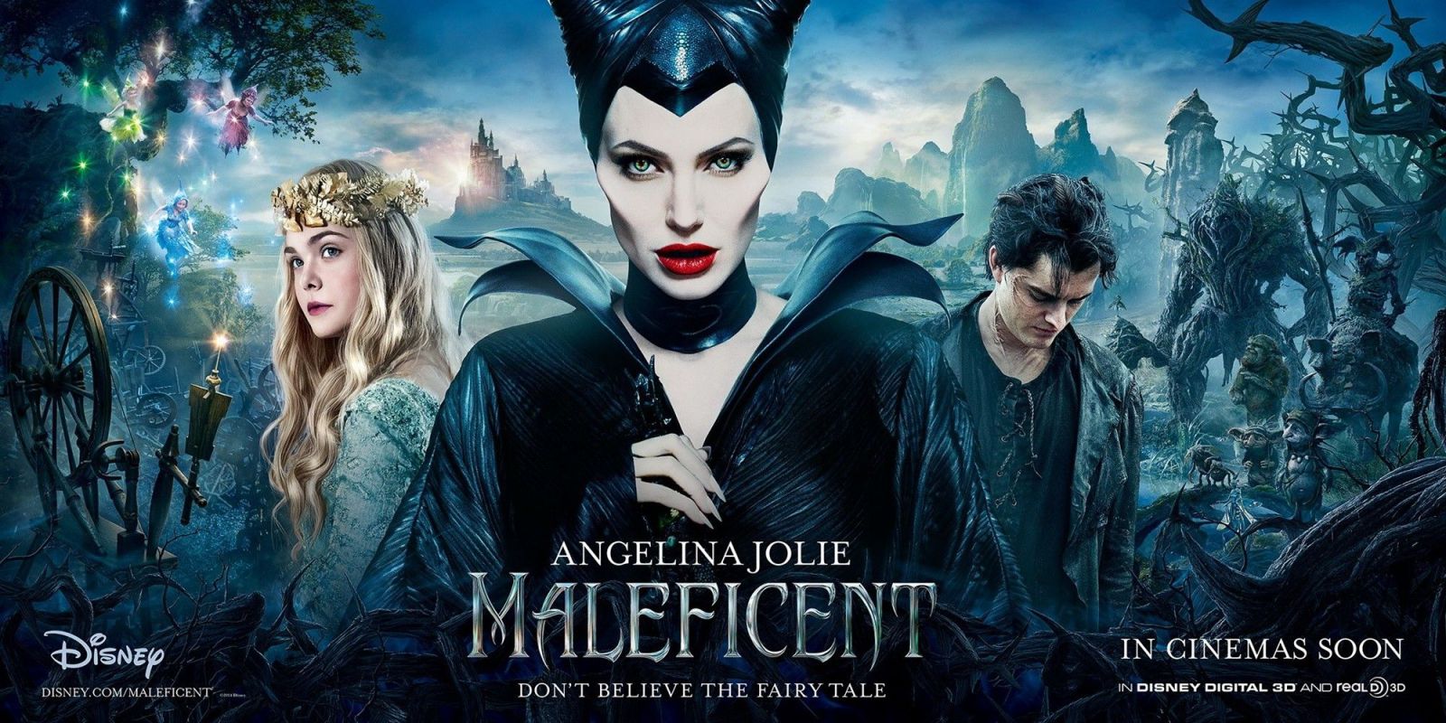 Angelina Jolie và tạo hình trong bộ phim “Maleficent”.
