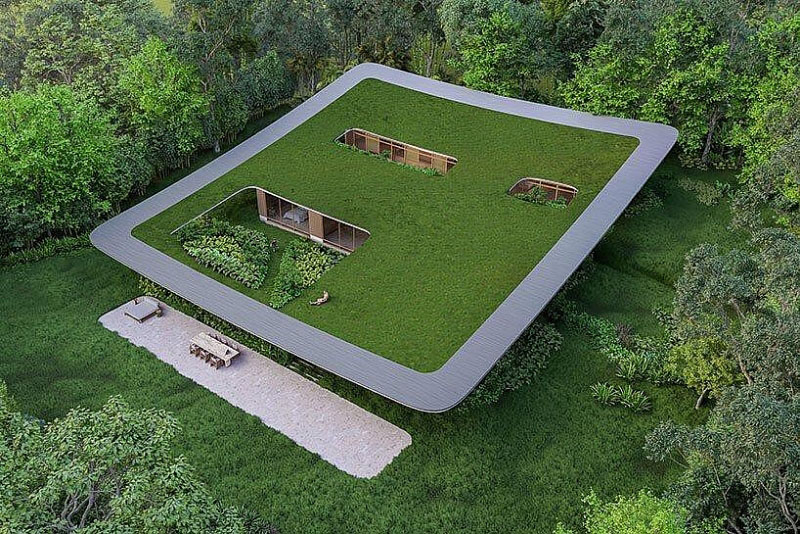 Ngôi nhà ‘tàng hình’ nhờ dùng thảm cỏ làm mái - Tạp chí Kiến Trúc