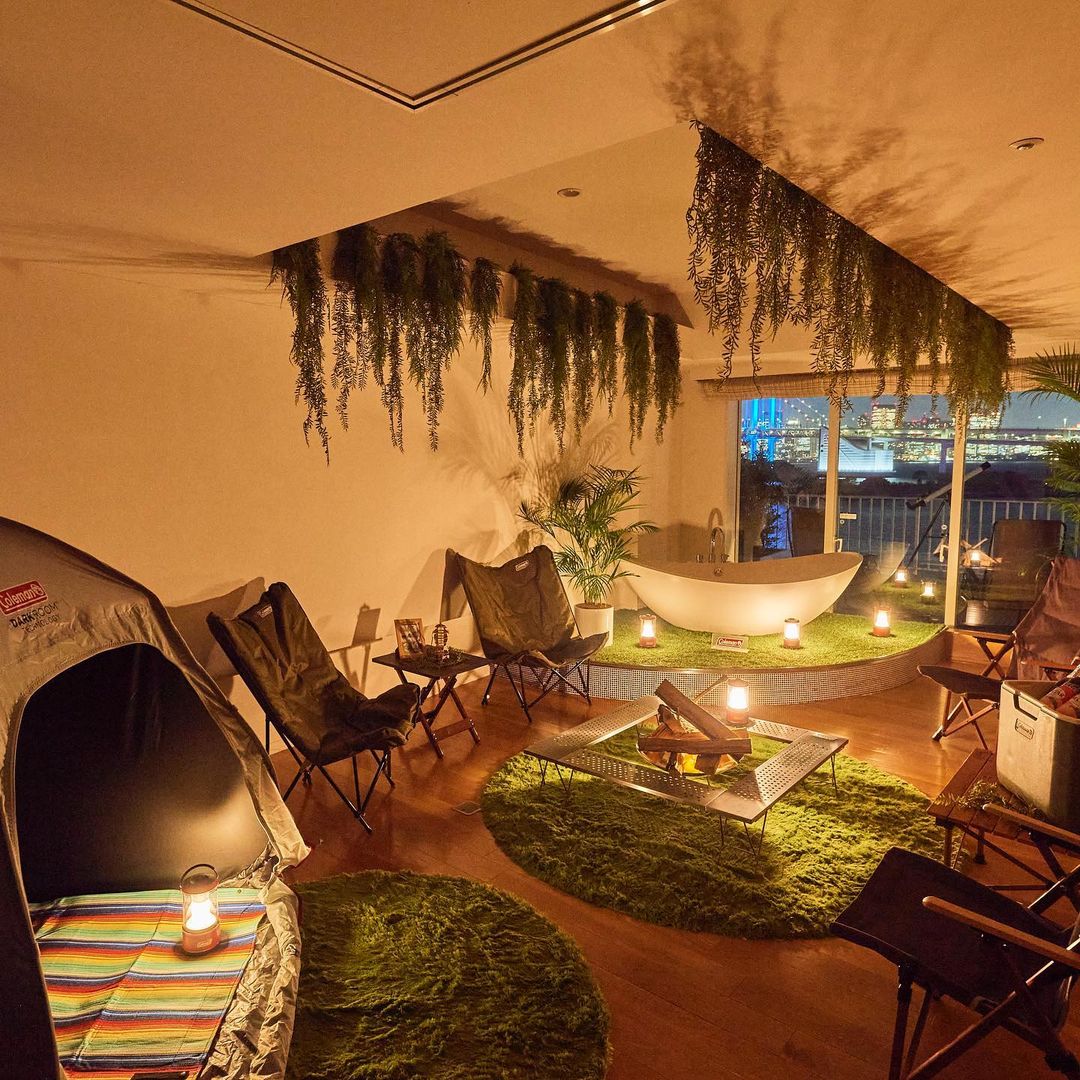 Bạn sẽ được cắm trại với view đẹp và đồ dùng đầy đủ, tiện nghi. Ảnh: @coleman_japan