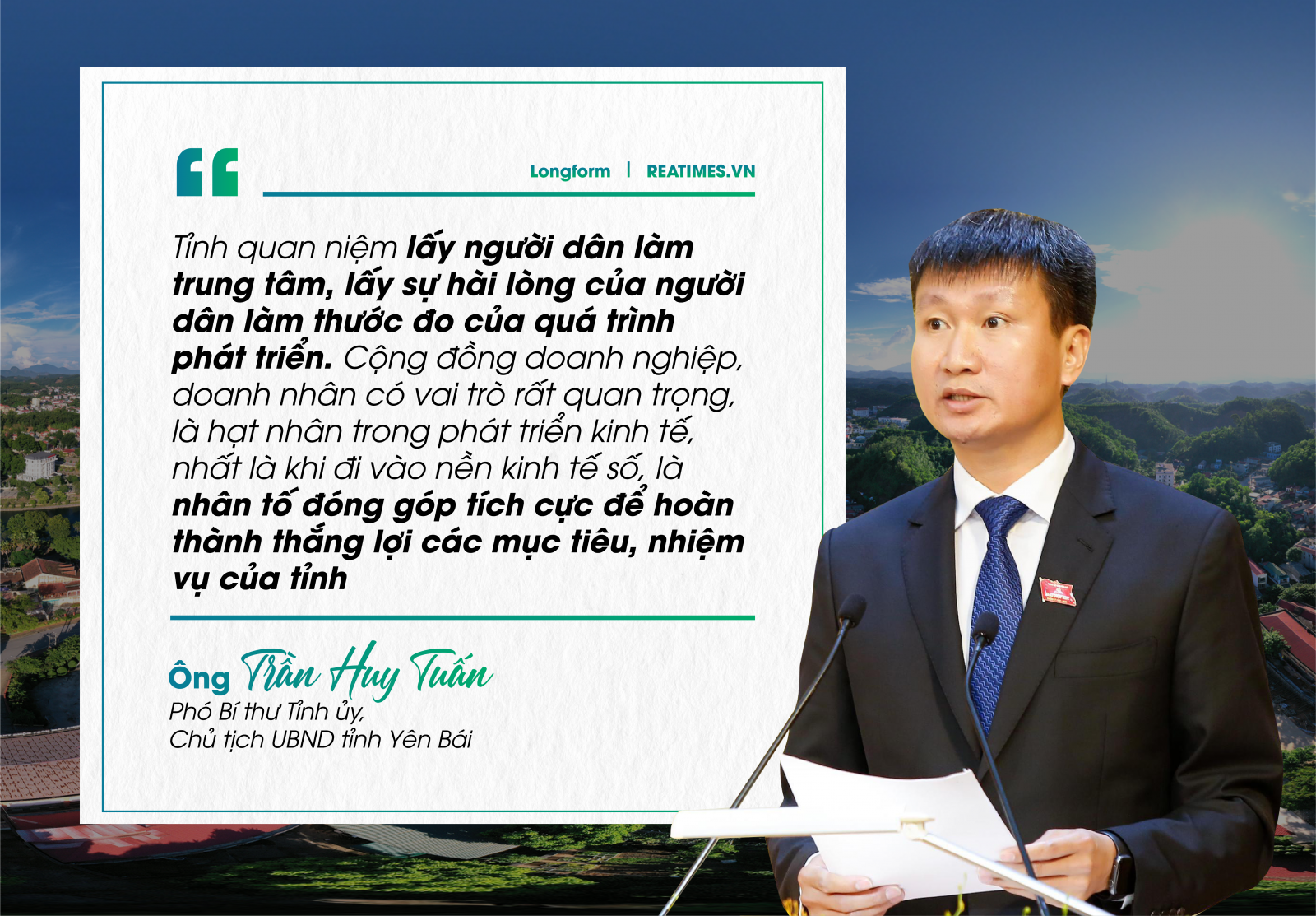 Chủ tịch UBND tỉnh Yên Bái: Khát vọng phát triển vì sự hài lòng, hạnh phúc của nhân dân