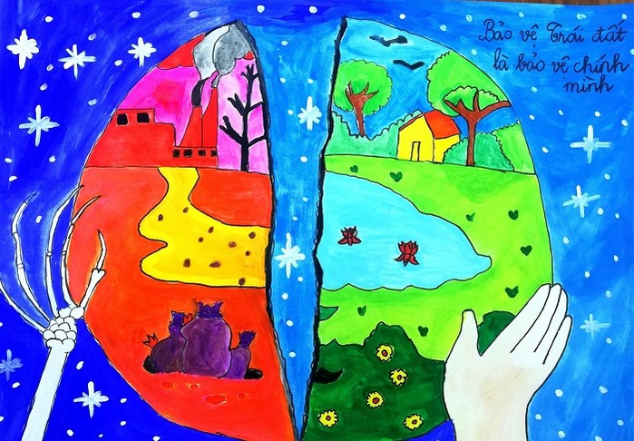 Trường tiểu học Ngãi Lợi: Chúng em vẽ tranh vì môi trường!
