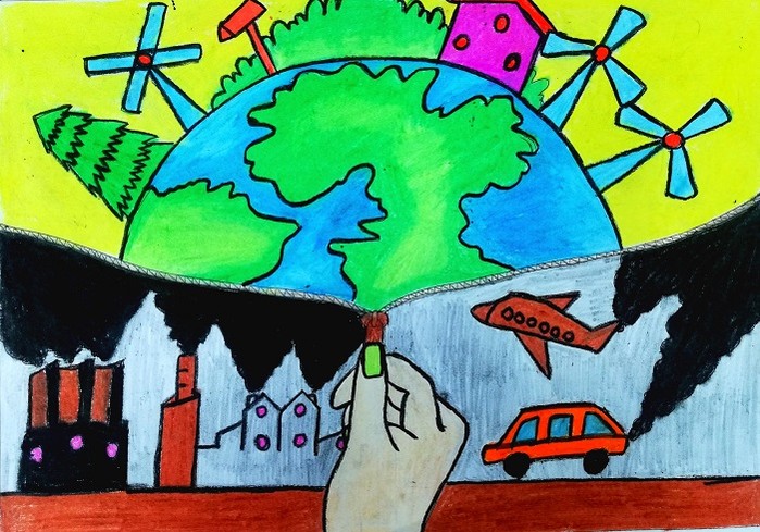 Vẽ tranh môi trường: THCS Sơn Phú – Vẽ lên hi vọng về một tương lai
