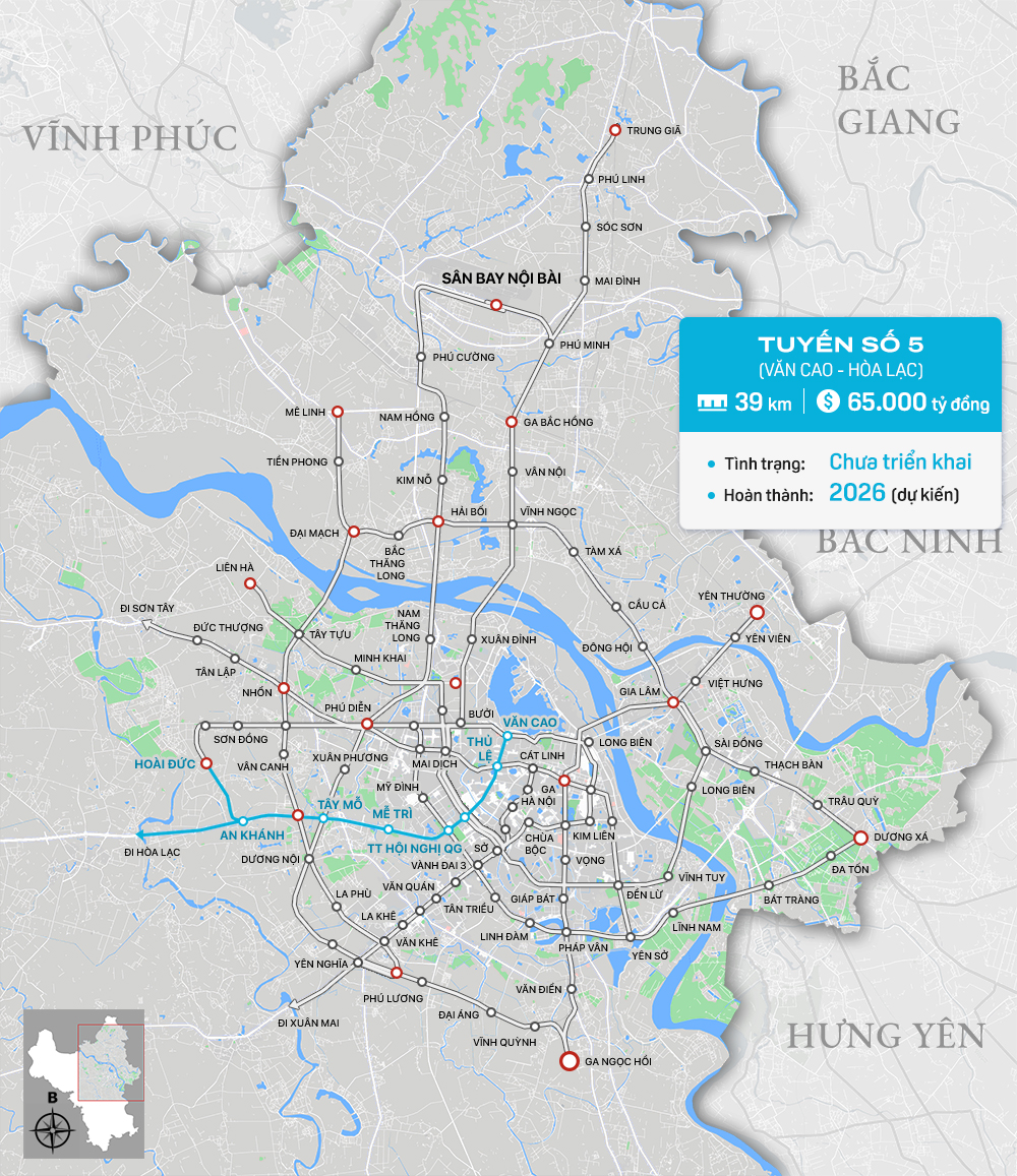 Bức tranh đường sắt đô thị Hà Nội: Hoàn thành hai tuyến, 7 tuyến còn lại chưa được triển khai - Ảnh 10.