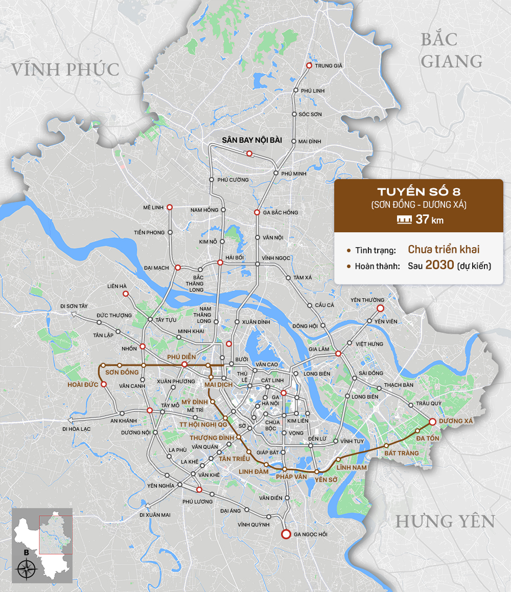 Bức tranh đường sắt đô thị Hà Nội: Hoàn thành hai tuyến, 7 tuyến còn lại chưa được triển khai - Ảnh 13.