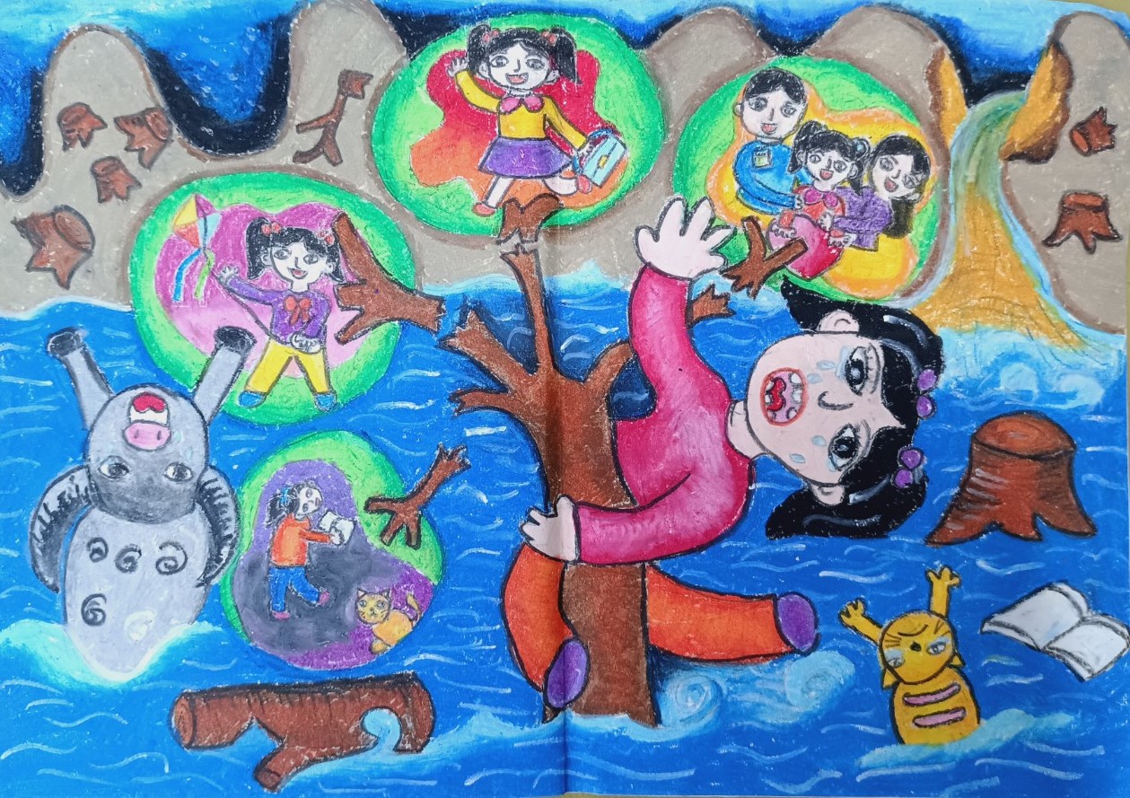 Vẽ tranh: Tranh dự thi của em Nguyễn Thảo Linh (Hà Nội)