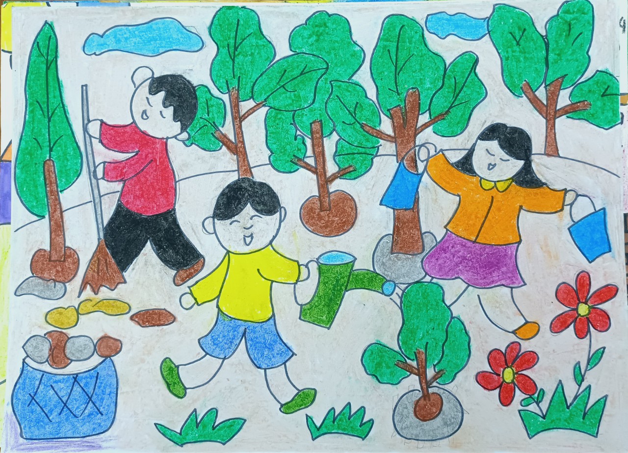 Trường TH Đằng Giang đã vẽ nên những bức tranh trồng cây xanh vô cùng tuyệt vời. Nếu bạn muốn tìm hiểu thêm về cách thức và ý nghĩa của việc trồng cây xanh, hãy xem các bức tranh này và cảm nhận.