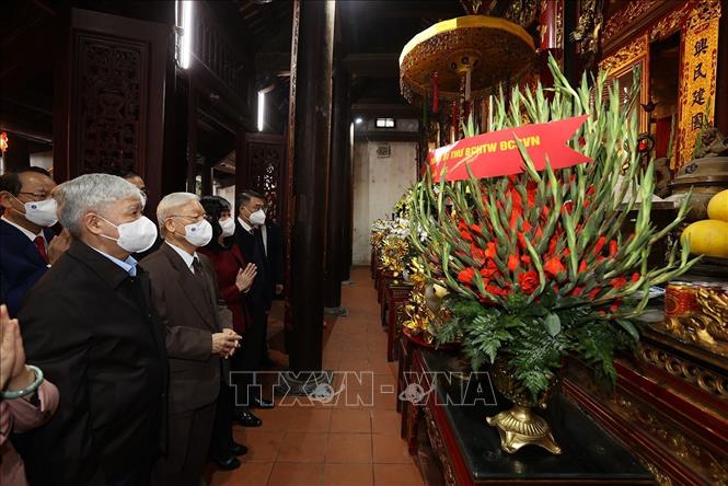 Tổng Bí thư Nguyễn Phú Trọng thăm, chúc Tết tại Bắc Ninh - Ảnh 1.