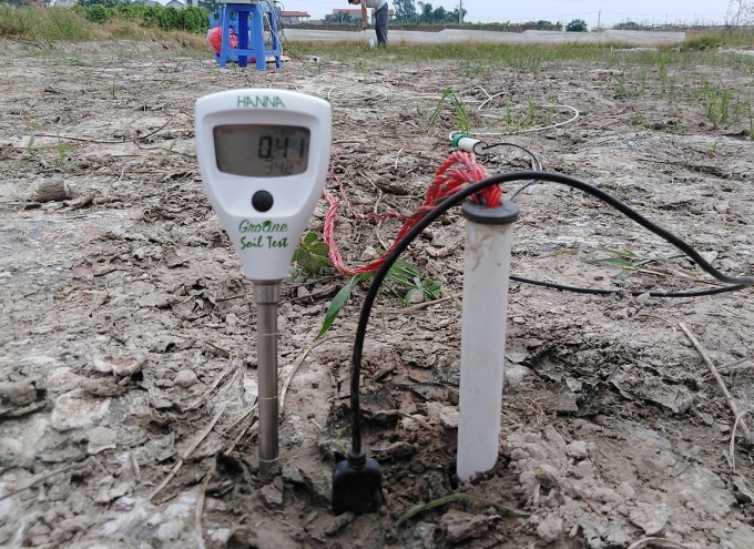 Hình ảnh sensor đo đạc tại Đông Anh, Hà Nội. Ảnh: NVCC.