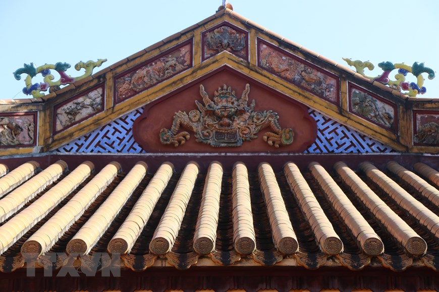 [Photo] Chiêm ngưỡng biểu tượng hổ phù trên kiến trúc cung đình Huế | Văn hóa | Vietnam+ (VietnamPlus)