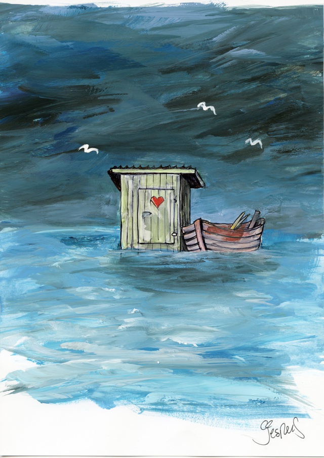 Bức vẽ của Jesper Sørensen (Đan Mạch). Biến đổi khí hậu, băng tan và ngập lụt xảy ra ở nhiều quốc gia. Đó là những điều đã được cảnh báo bấy lâu nay.
