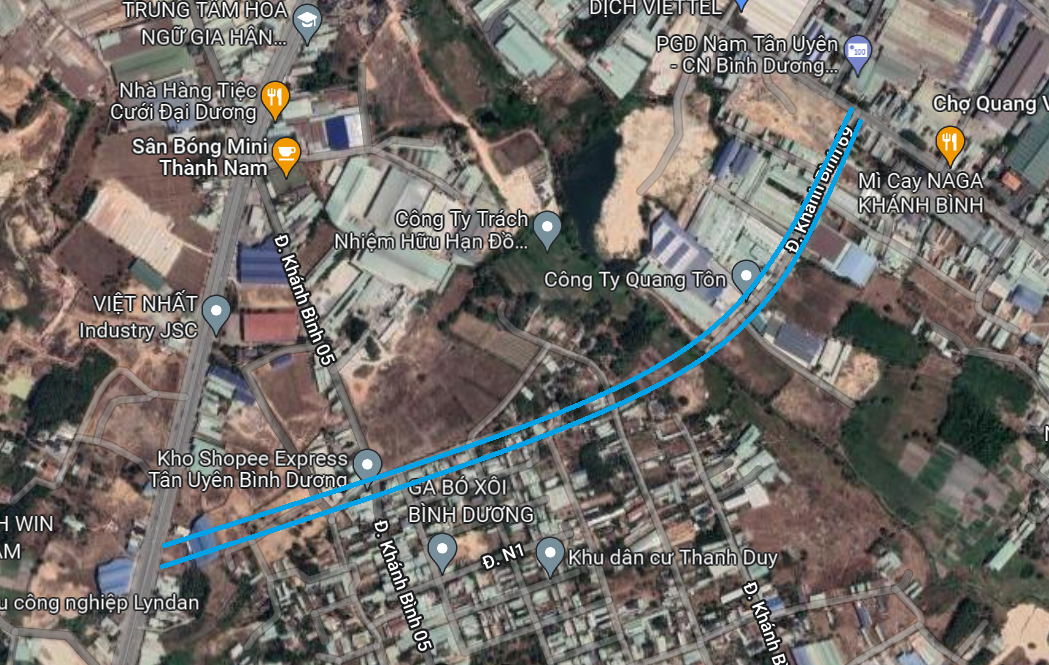Đường sẽ mở theo quy hoạch ở phường Khánh Bình thị xã Tân Uyên, tỉnh Bình Dương (phần 4)