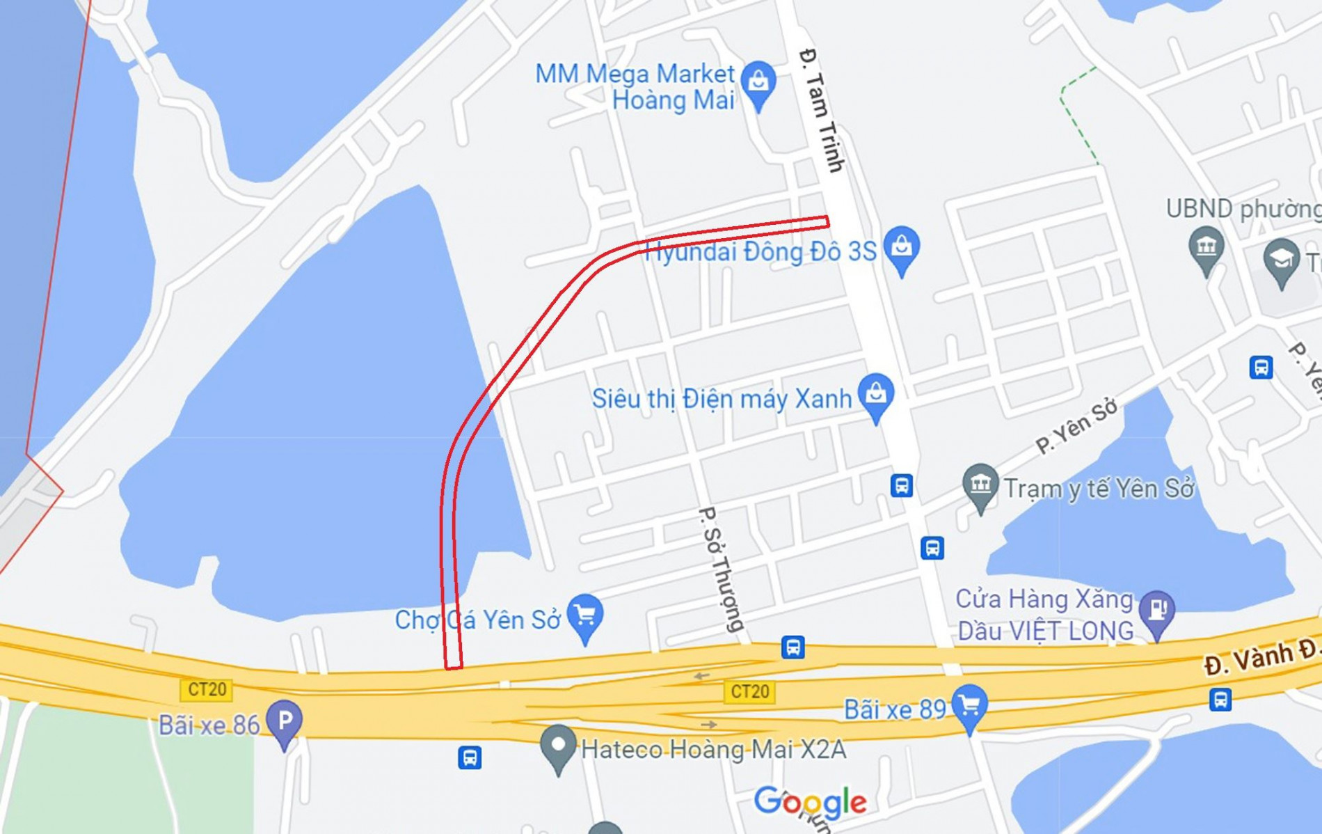 Đường sẽ mở theo quy hoạch ở phường Yên Sở, Hoàng Mai, Hà Nội (phần 2)