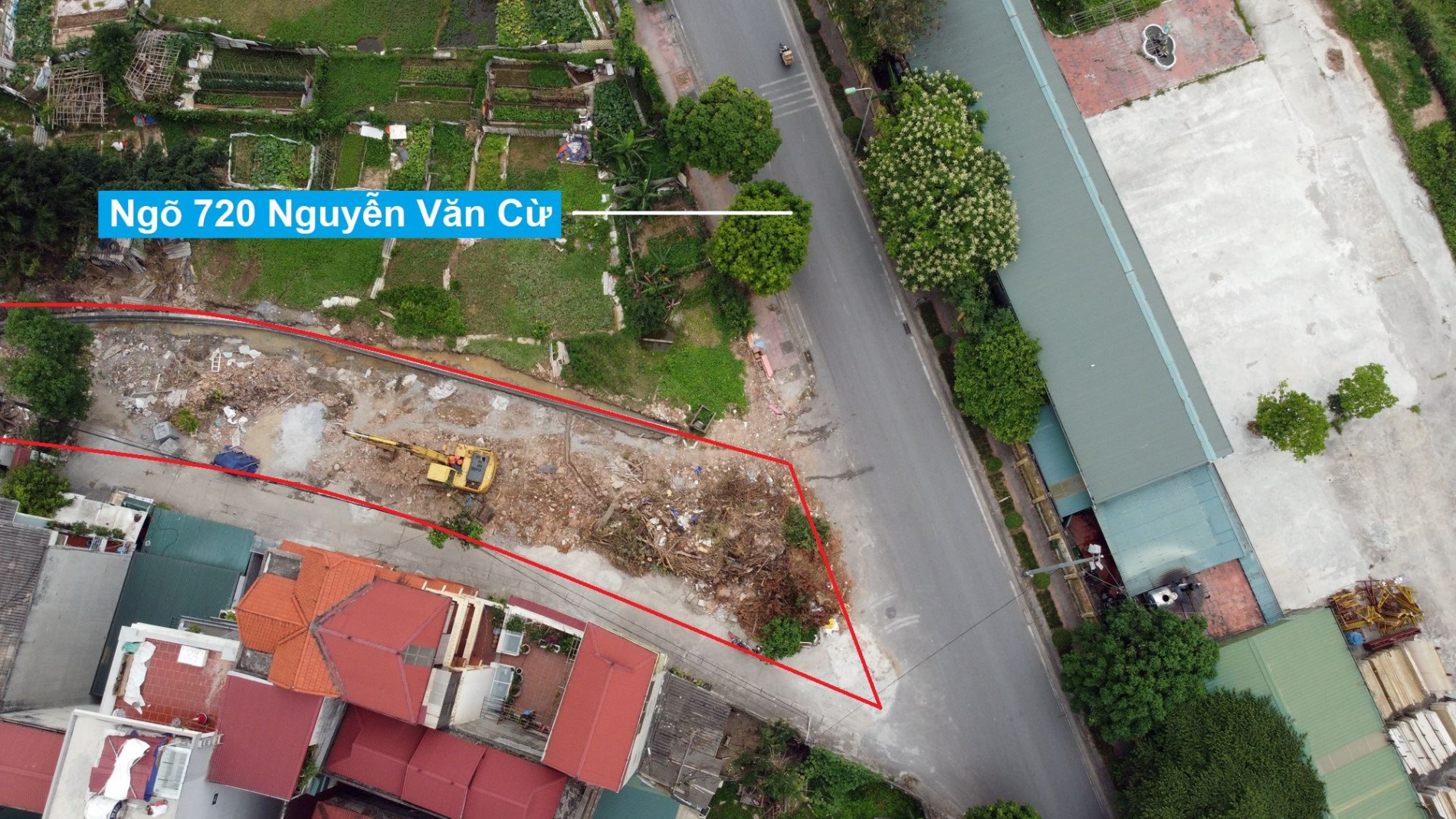 Đường sẽ mở theo quy hoạch ở phường Gia Thụy, Long Biên, Hà Nội (phần 1)