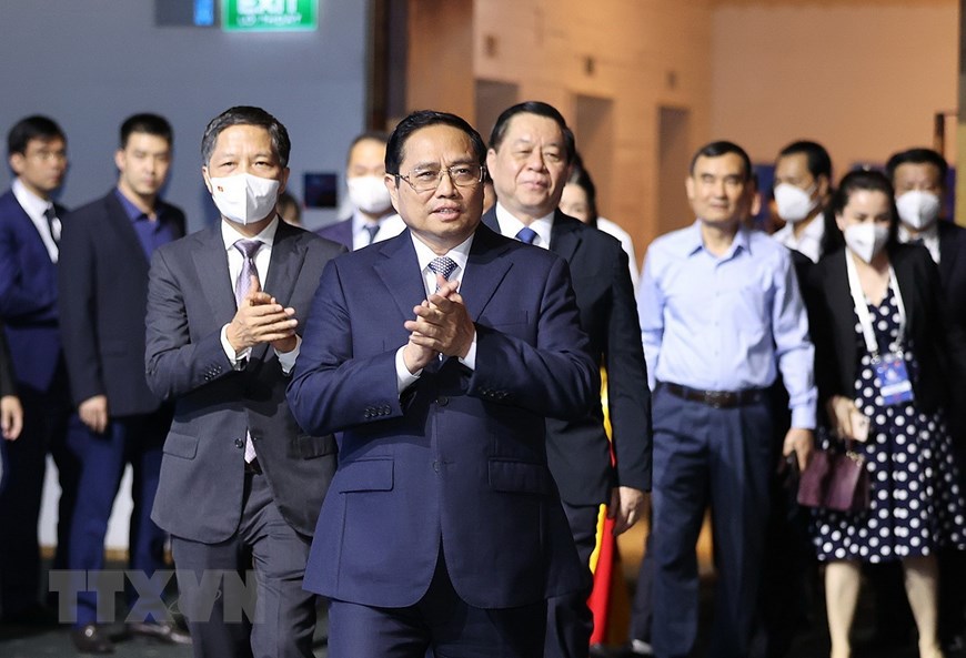 Hình ảnh Thủ tướng Phạm Minh Chính dự Diễn đàn Kinh tế Việt Nam lần 4 | Chính trị | Vietnam+ (VietnamPlus)