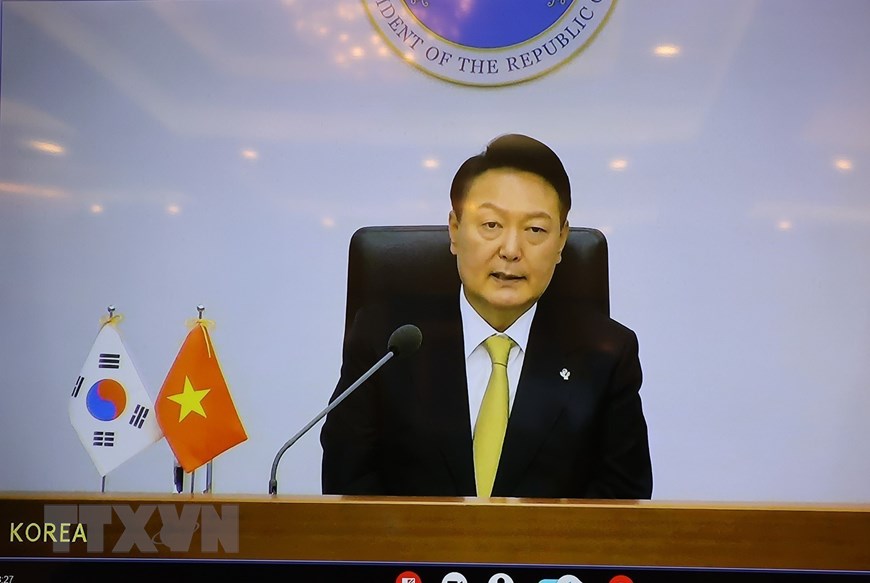 Tổng Bí thư Nguyễn Phú Trọng hội đàm với Tổng thống Hàn Quốc -2
