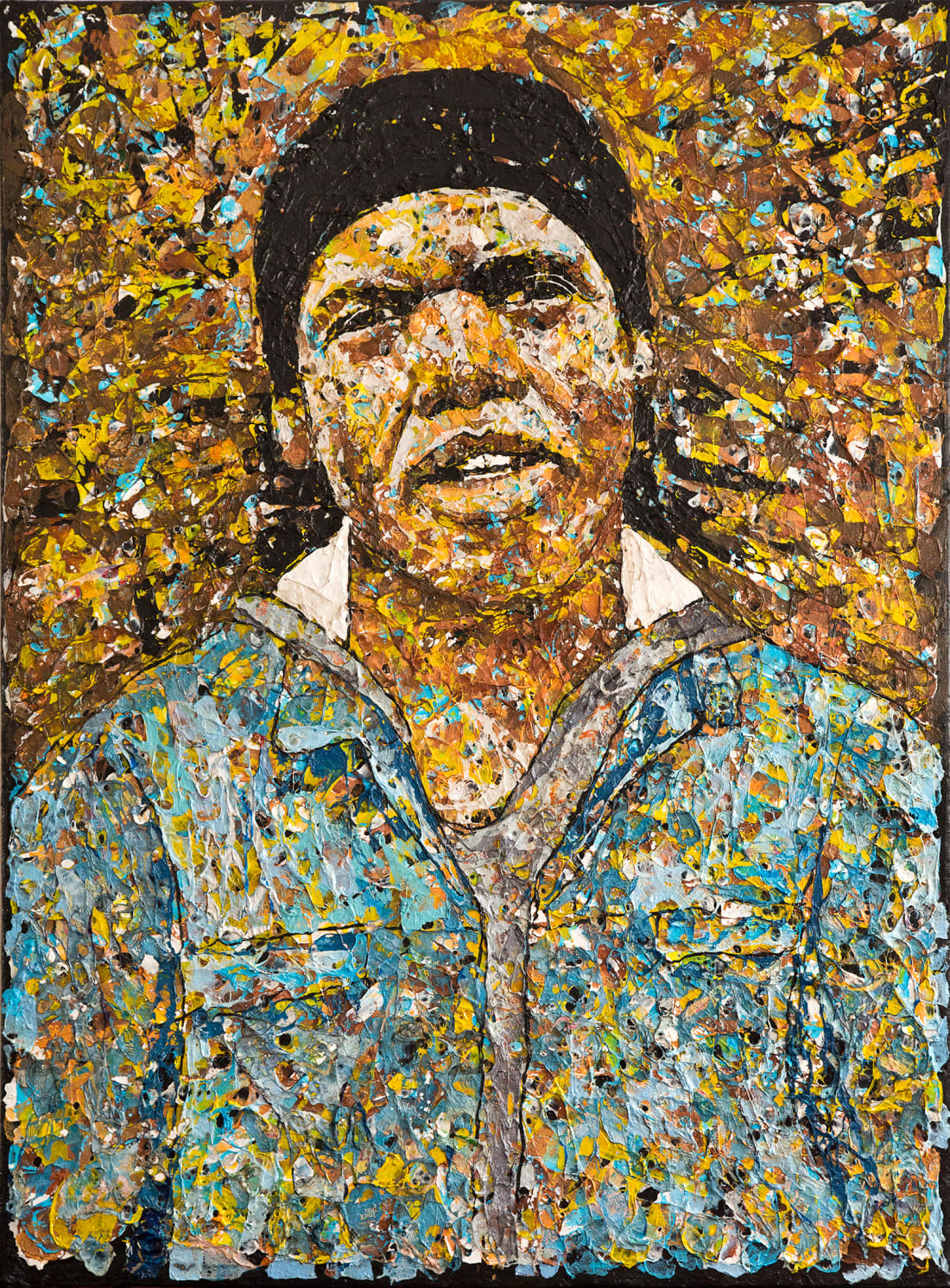 Họa sĩ Nam Phi vẽ tranh từ rác thải nhựa, kết quả là những tác phẩm kinh ngạc đến mức khó tin - Ảnh 1.