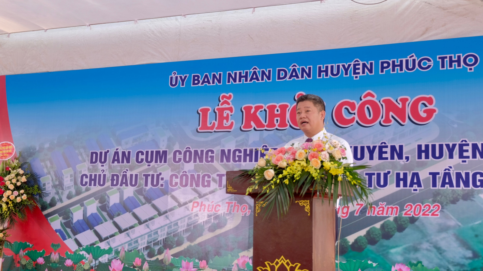 Ph&amp;oacute; Chủ tịch UBND TP H&amp;agrave; Nội Nguyễn Mạnh Quyền ph&amp;aacute;t biểu tại lễ khởi c&amp;ocirc;ng.