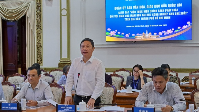  Ông Dương Anh Đức, Phó Chủ tịch UBND Thành phố phát biểu tại buổi giám sát