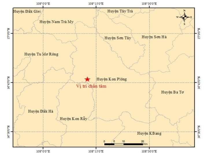 Chưa tới nửa ngày, Kon Tum ghi nhận liên tiếp 12 trận động đất - 1