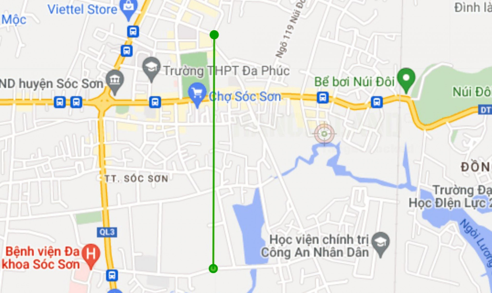 Đường sẽ mở theo quy hoạch ở thị trấn Sóc Sơn, Sóc Sơn, Hà Nội (phần 1)
